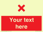 IV7134: Custom red background, red cross sign