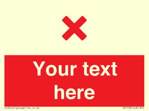 IV7134: Custom red background, red cross sign