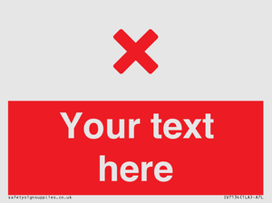 IV7134: Custom red background, red cross sign