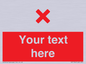 IV7134: Custom red background, red cross sign