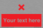 IV7134: Custom red background, red cross sign