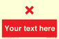 IV7134: Custom red background, red cross sign
