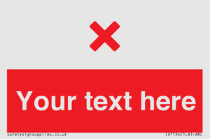 IV7134: Custom red background, red cross sign