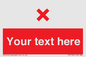 IV7134: Custom red background, red cross sign