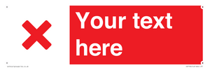 IV7134: Custom red background, red cross sign