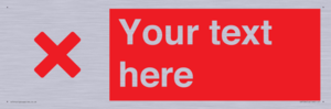 IV7134: Custom red background, red cross sign