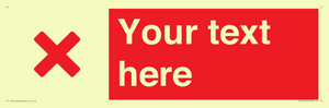 IV7134: Custom red background, red cross sign