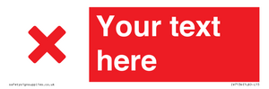 IV7134: Custom red background, red cross sign