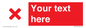 IV7134: Custom red background, red cross sign