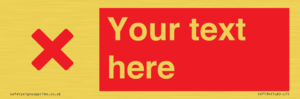 IV7134: Custom red background, red cross sign