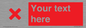 IV7134: Custom red background, red cross sign