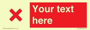 IV7134: Custom red background, red cross sign