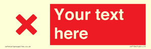 IV7134: Custom red background, red cross sign