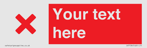 IV7134: Custom red background, red cross sign