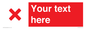 IV7134: Custom red background, red cross sign