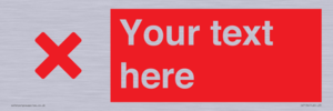 IV7134: Custom red background, red cross sign