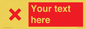 IV7134: Custom red background, red cross sign