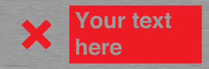 IV7134: Custom red background, red cross sign