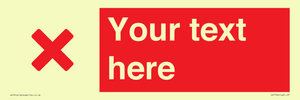 IV7134: Custom red background, red cross sign