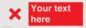 IV7134: Custom red background, red cross sign