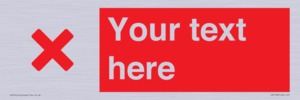 IV7134: Custom red background, red cross sign