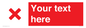 IV7134: Custom red background, red cross sign
