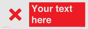 IV7134: Custom red background, red cross sign