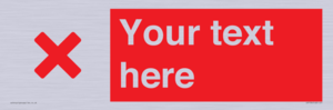 IV7134: Custom red background, red cross sign
