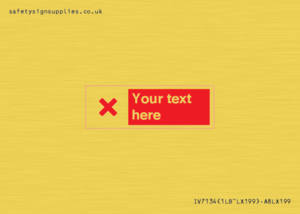 IV7134: Custom red background, red cross sign