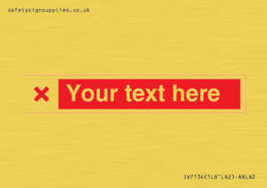 IV7134: Custom red background, red cross sign