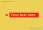 IV7134: Custom red background, red cross sign
