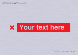 IV7134: Custom red background, red cross sign
