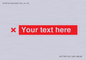 IV7134: Custom red background, red cross sign