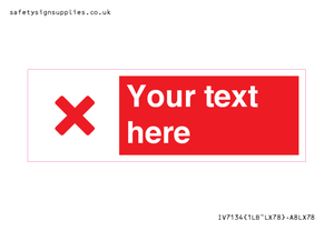 IV7134: Custom red background, red cross sign
