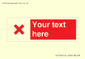 IV7134: Custom red background, red cross sign