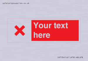 IV7134: Custom red background, red cross sign