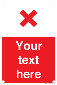 IV7134: Custom red background, red cross sign