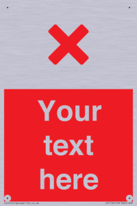 IV7134: Custom red background, red cross sign