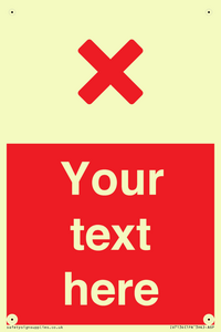 IV7134: Custom red background, red cross sign