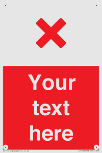IV7134: Custom red background, red cross sign