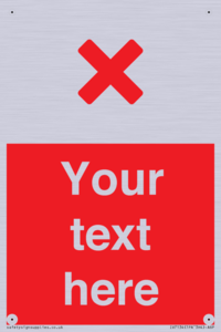IV7134: Custom red background, red cross sign