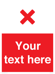IV7134: Custom red background, red cross sign