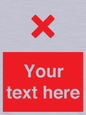 IV7134: Custom red background, red cross sign