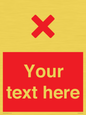 IV7134: Custom red background, red cross sign