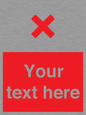 IV7134: Custom red background, red cross sign