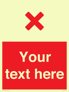 IV7134: Custom red background, red cross sign