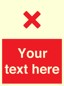 IV7134: Custom red background, red cross sign