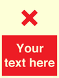 IV7134: Custom red background, red cross sign