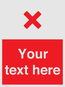 IV7134: Custom red background, red cross sign