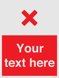 IV7134: Custom red background, red cross sign